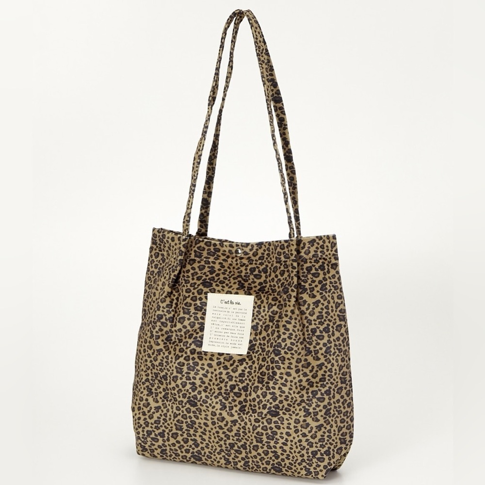 C'est‎ La Vie Leopard Print Tote Bag